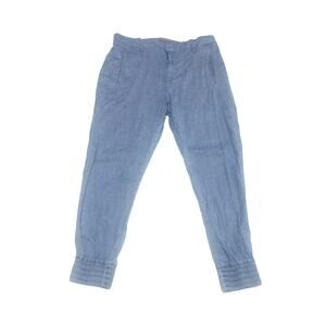 7 for all mankind linen blend cropped jogger pants women's 29 ALTERED
